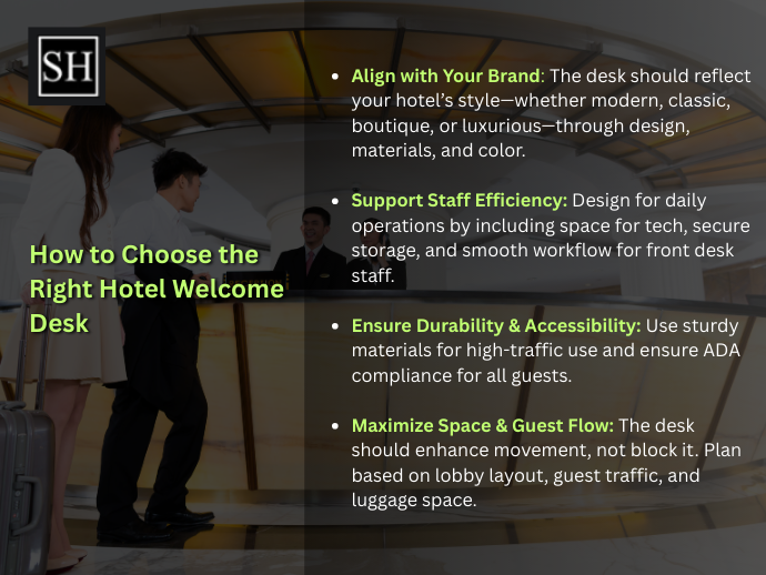 How to Pick the Right Hotel Welcome Desks furniture